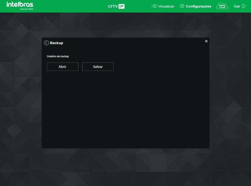 Tela Backup com Abrir e Salvar